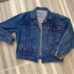 Vintage women Hunt Club denim jacket 70s denim trucker jacket size Medium jean